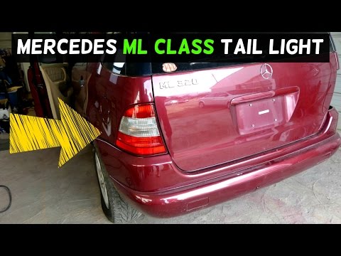 MERCEDES W163 TAIL LIGHT REMOVAL REPLACEMENT BULBS ML320 ML430 ML350 ML500 ML230 ML270