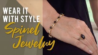 black Spinel 18K Yellow Gold Over Sterling Silver Hoop Earrings Related Video Thumbnail