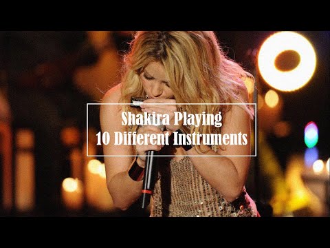 Shakira Playing 10 Different Instruments