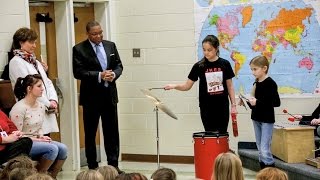 Wynton Marsalis visits John Kerr Elementary School