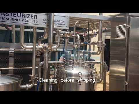 Showing working of milk pasteurization plant