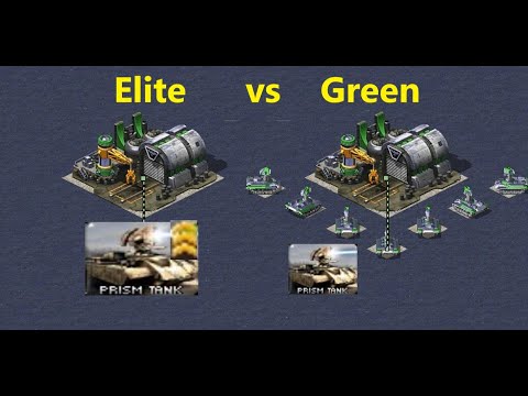 1 Elite Prism Tank vs Greens | Red Alert 2 |
