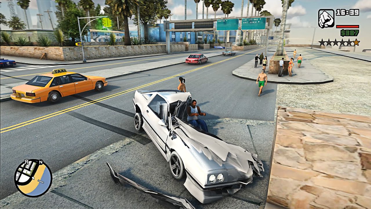 GTA SA Realistic Vehicle Deformation - Crash Testing Ep.1