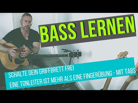 Lerne die A-Dur-Tonleiter auf dem E-Bass mit verschiedenen Fingersätzen
