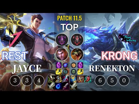 JT Rest Jayce vs RNW KronG Renekton Top - KR Patch 11.5