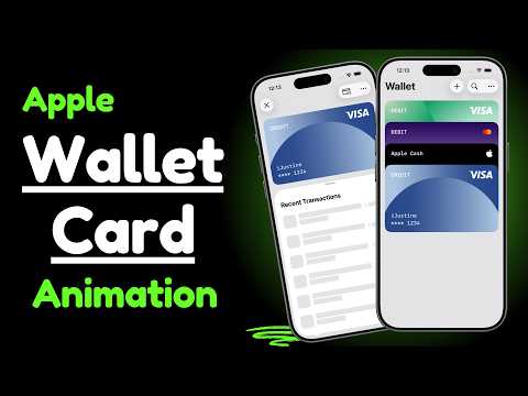 Apple Wallet Card Animation Using SwiftUI | Wallet App Animation Effect | Xcode 26 thumbnail