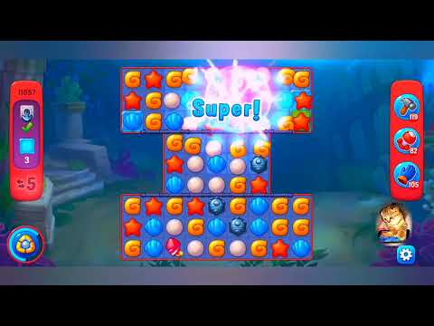 фишдом 2023  #  11057 уровень - прохождение без бустеров # Fishdom,   11057  level - no Boosters.