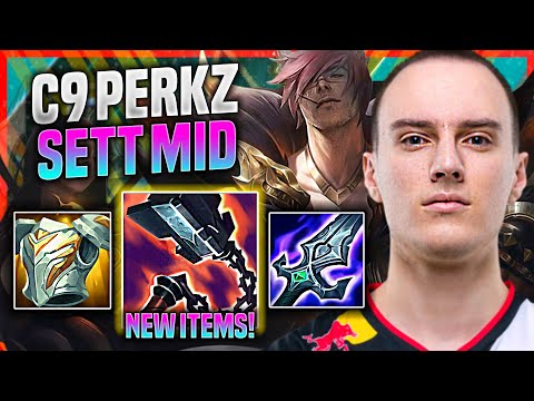 PERKZ PICKS SETT WITH NEW ITEM GOREDRINKER! - C9 Perkz Plays Sett MID vs Yasuo! | Preseason 11