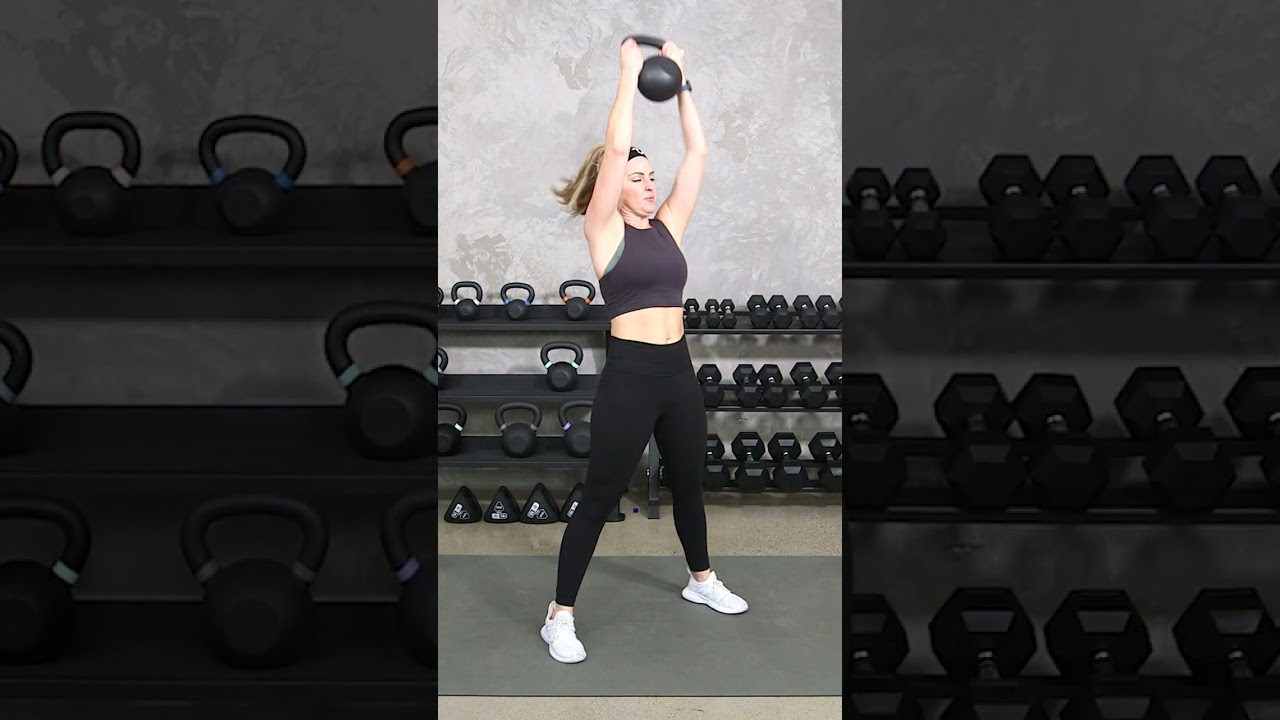 Kettlebell Clean + Squat + Press - YouTube