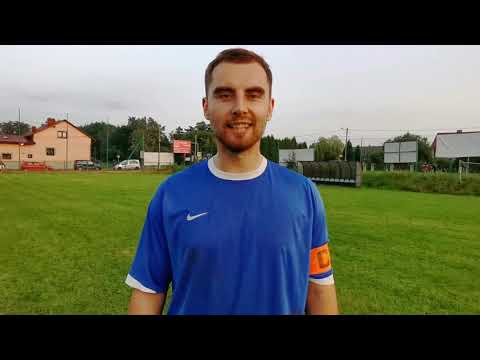 Kapitan MKS Alwernia Tomasz Siemek po wygranym meczu z Wolanką Wola Filipowska