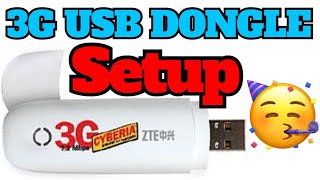 How to setup 3G USB dongle in 1 Minute