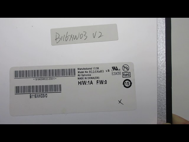 Vídeo relacionado con 11,6" 1366X768 LED SCREEN FOR AU OPTRONICS B116XTN02.1 LCD PORTÁTIL