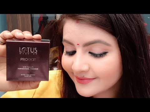 Lotus makeup pro edit silk touch perfecting powder review & demo | best compact for oily skin | RARA Video