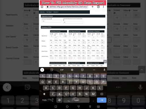 CHO Monthly SD  form entry kaise kare // How to fill monthly SD form // Monthly SD from reporting