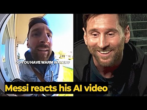 Messi’s funny reaction to watching his AI video on TikTok during his new interview with Luzu