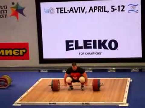 KLICKI Krzysztof .POL . +105 kg Category Men. Group B .220kg Clean&Jerk 12/04/14