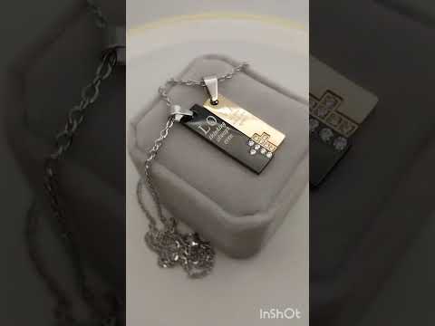 Подарок парню девушке "Всегда рядом - слитки любви" парные кулоны ювелирная сталь медзолото 18К и титан в бархатной коробочке - фото 3 - id-p2376983408