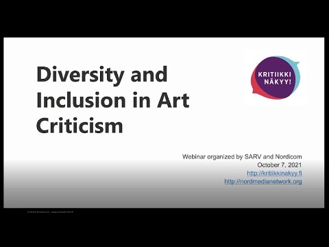 Webinar on Diversity and Inclusion in Art Criticism