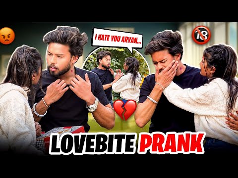 LOVE BITE PRANK ON NEHA😘🤫 || Neha ने मुझे बहुत गंदा मारा🥺 || @aryanfriendzone #prank 