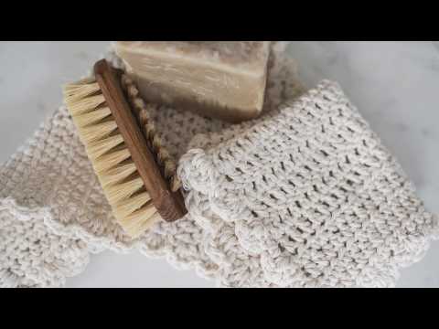 Ruffled-Edge Farmhouse Dishcloth Crochet Tutorial - For Beginners | Miss Mustard Seed
