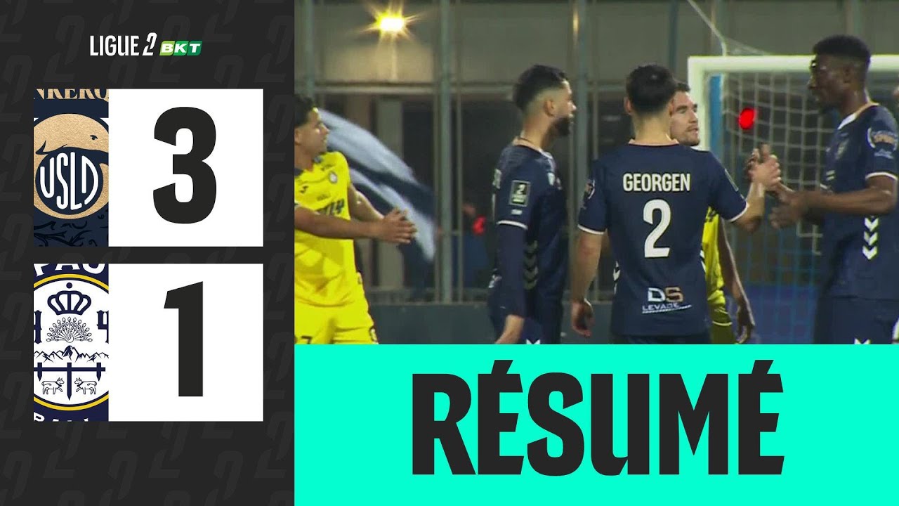 USL Dunkerque vs Pau Highlights