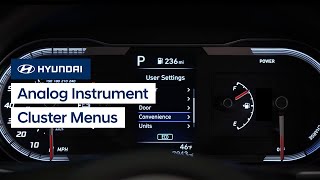  Analog Instrument Cluster Menus