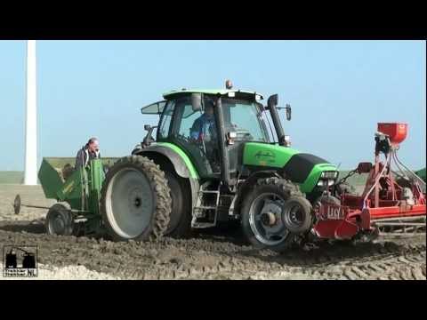 www.trekkertrekker.nl - Aardappelen poten met Akkerbouwbedrijf Gunter + Deutz Fahr Agrotron 150