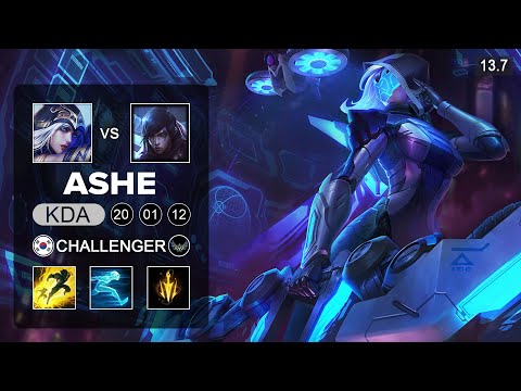 Ashe vs Aphelios ADC - KR Challenger - Patch 13.7 Season 13