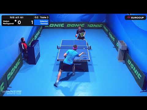 16:45 Vadym Nechyporuk 0 - 3 Valentyn Yunchyk 20.05.2023 TT Euro.Cup Ukraine Star. Table 3