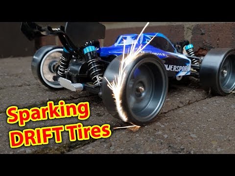 Sparking DRIFT Tires on DIRT CHEAP RC CAR - WLToys a959 Drifting