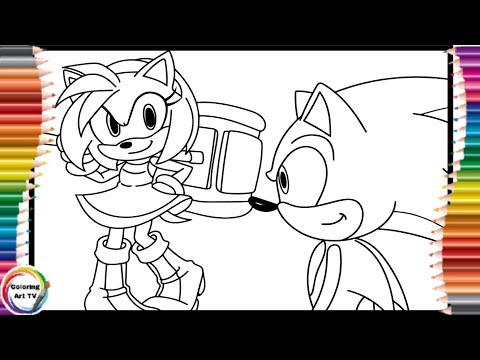 Amy Rose from Sonic The Hedgehog Coloring Pages_Jim Yosef & Anna Yvette_Linked
