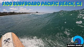 I Tried Surfing Pacific Beach with a $100 Board