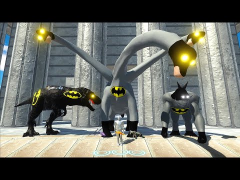 FPS AVATAR & T-REX vs BATMAN BRACHIOSAURUS TEAM - Animal Revolt Battle Simulator