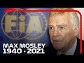 Max Mosley Tribute | Former FIA President And F1 Safety Pioneer Remembered