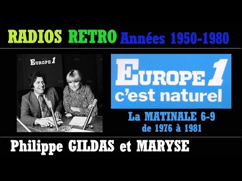 PHILIPPE GILDAS et MARYSE LA MATINALE 6-9 sur EUROPE 1 en 1979 RADIOS RETRO ANNÉES 50 à 80
