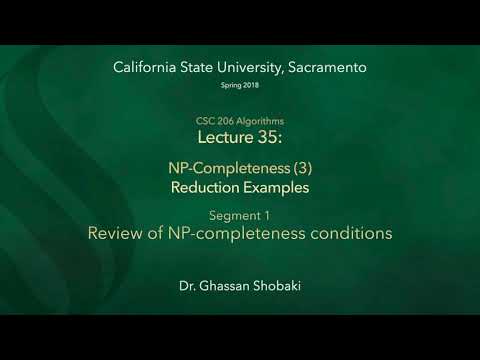 Algorithms Lecture 35 Np Completeness 3 Reduction Examples Segment Algorithms Lecture 35 Np Completeness 3 Reduction Examples Segment