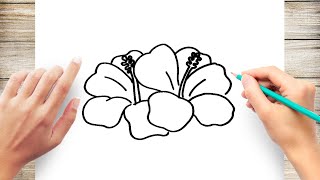 How to Draw a Hawaiian Flower Step by Step for Kids