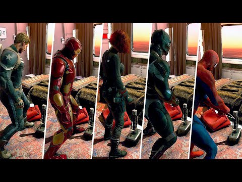 Every Avenger Trying to Lift Thor's Hammer in Marvel's Avengers Game (4K ULTRA HD)