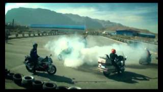 preview picture of video 'Iranian Stunt Drivers - Iranian Motorcycle and Car Fedaration.wmv'