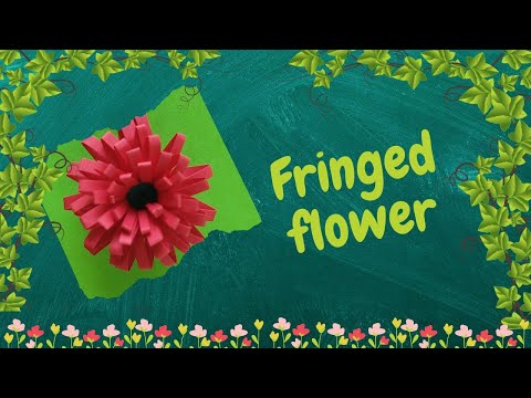 How to make simple fringed quilling flower