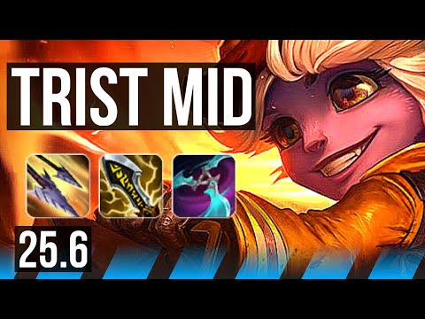 TRISTANA vs YASUO (MID) | 8 solo kills, Godlike | KR Master | 25.6