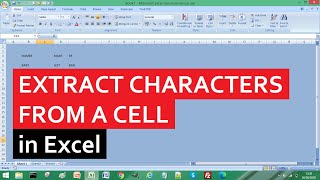 Download the video "How to Extract Characters from a Cell in Excel"