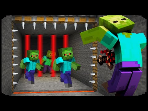 ★ Minecraft: 10 Zombie Traps | Minecraft Simple Redstone Creations