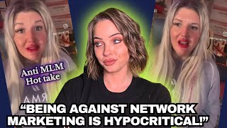 This SCAMMER GIRLBOSS has the DUMBEST argument EVER. ( anti-multi level marketing )