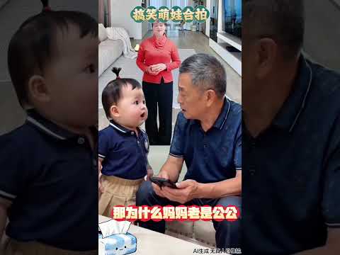 #溫馨家庭搞笑瞬間 #萌娃的邏輯思維太搞笑。#隔代親互動。#童年無忌