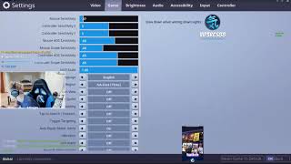 NINJA'S FORTNITE GAME SETTINGS! (Sensitivity, etc...)