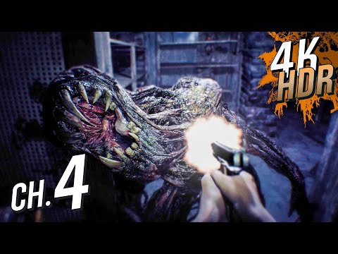 Resident Evil 7: Biohazard [4K/60fps HDR] (100%) Walkthrough Part 4 - Old House