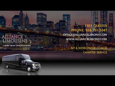 New York, NY Executive Coach Bus Shuttle Transportation Services by Alliance Limousine