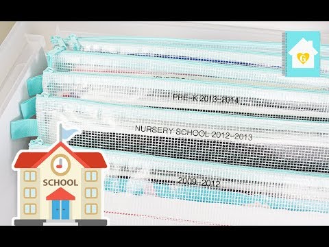 SCHOOL MEMORY STORAGE | HOW TO ORGANIZE KIDS SCHOOL WORK