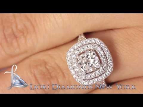 ER-SOLD-123 - 2.13 Carat D-SI1 Cushion Cut Natural Diamond Engagement Ring 18k Vintage Style